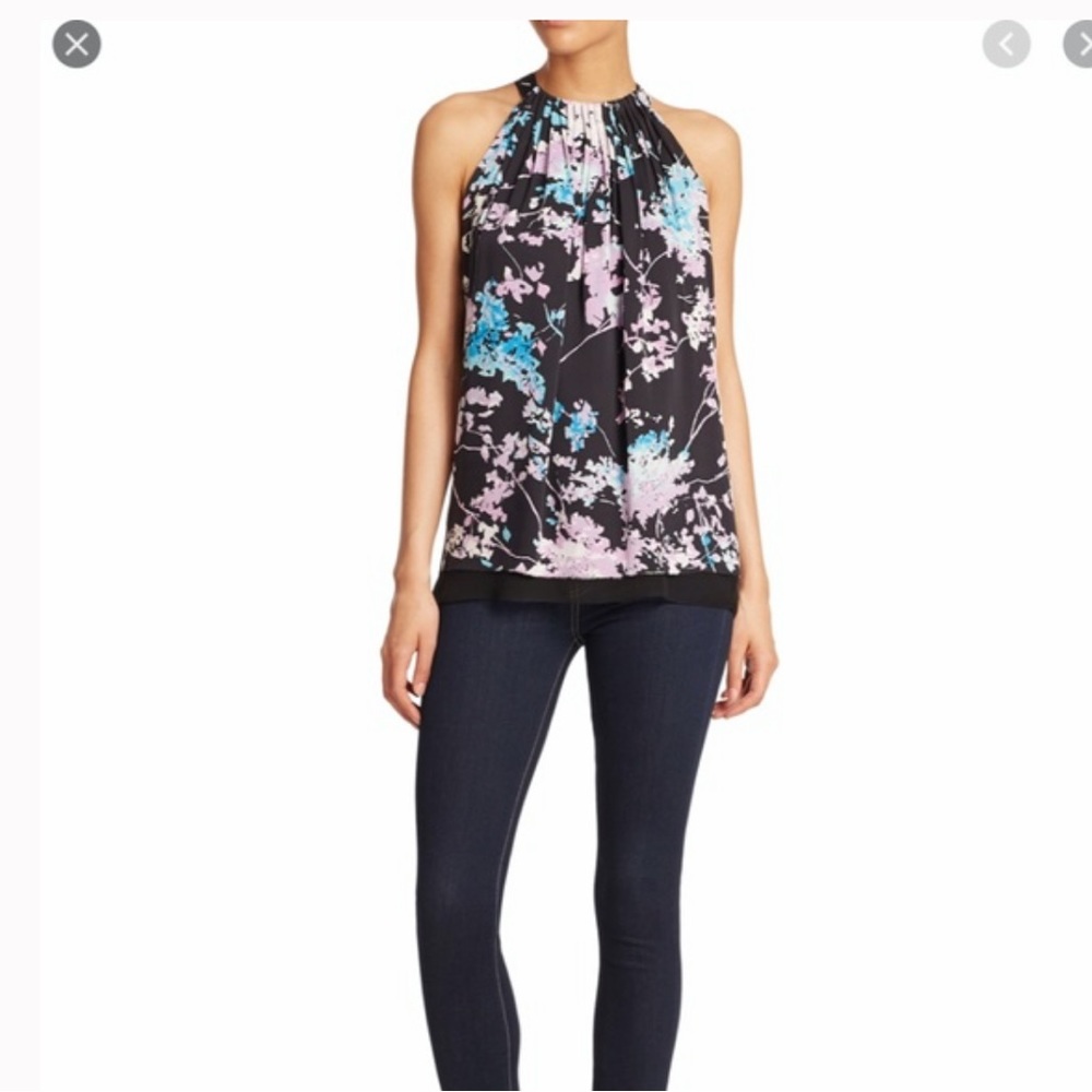 Diane von Furstenberg Lexi floral top, size SP